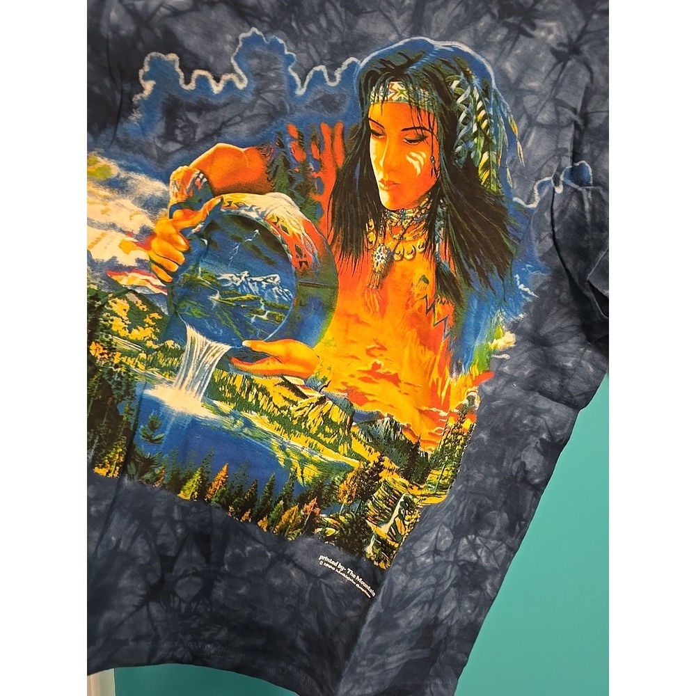 The Mountain Tie-Dye Graphic Tee in Black and Orange - Picture 3 of 5